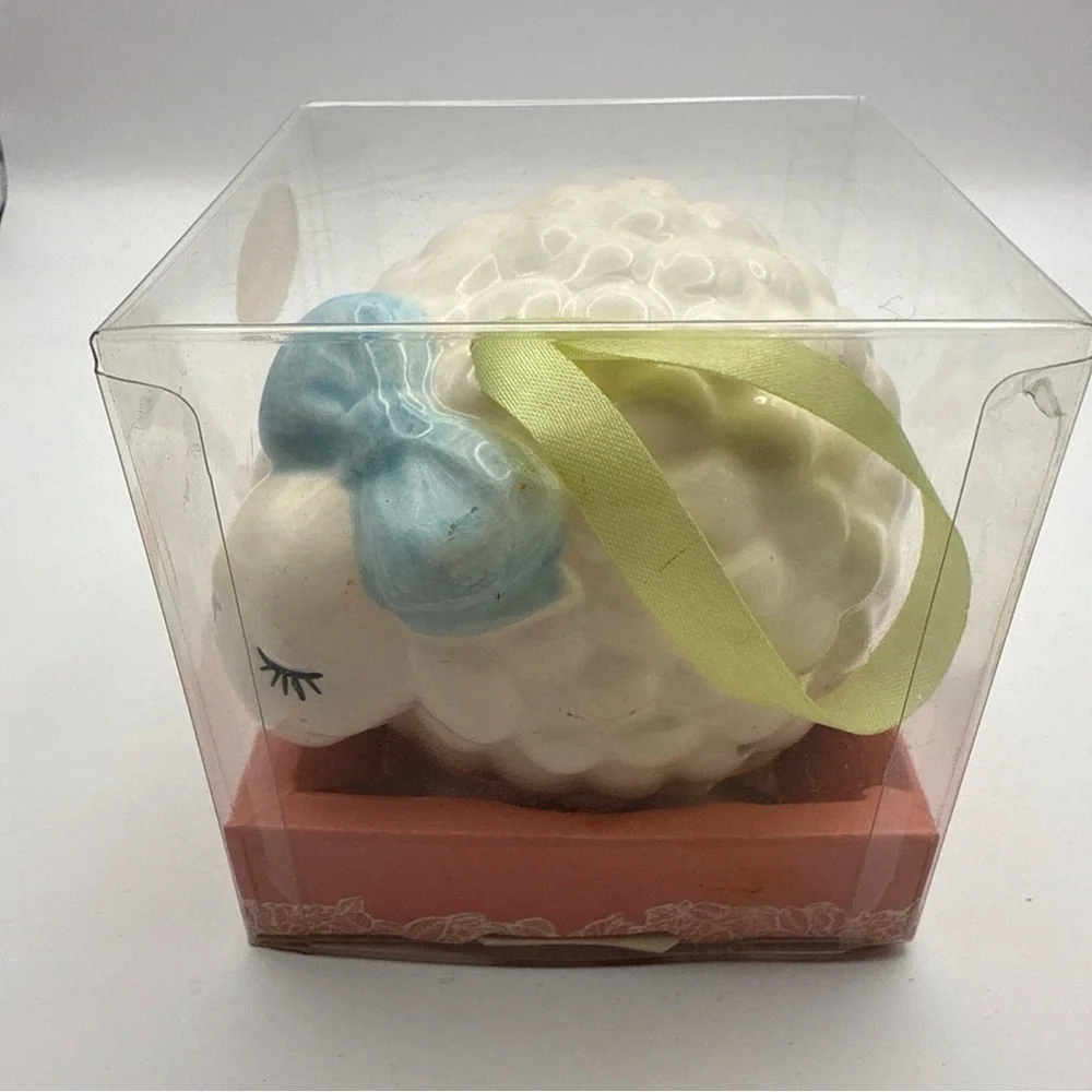 Vintage Karen Carson Creations Ceramic Sheep Lamb Pomander Scent Sachet NIB - Picture 2 of 7